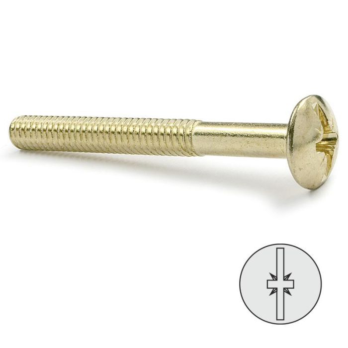 DUVER 6-80 Tornillo de Cabeza Bombata Komby Latonado