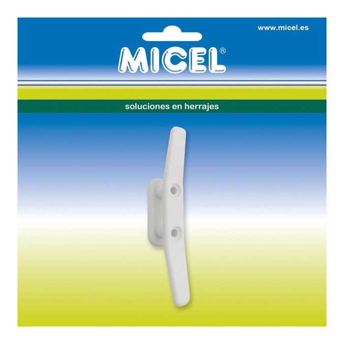 Micel 92572 Toldo TLD15 Polea Cornamusa 102mm Acero Acabado Blanco Rodamientos Interiores 1