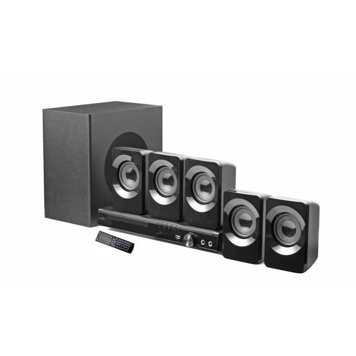 Home Cinema 5.1 con base Basse - Invalory - Bluetooth - Función del reproductor de DVD Home Cinema 5.1 con base Basse - Invalory - Bluetooth - Función del reproductor de DVD