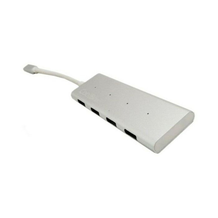 Hub USB C CoolBox COO-HUC4U3 Aluminio 0 Hub USB C CoolBox COO-HUC4U3 Aluminio 0