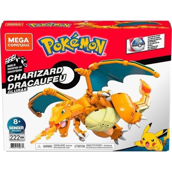 Mega Construx Gwy77 Set de Construcción Pokémon Charizard Figura Articulada con Alas y Fuego 222 Piezas +10cm +8 Años 4