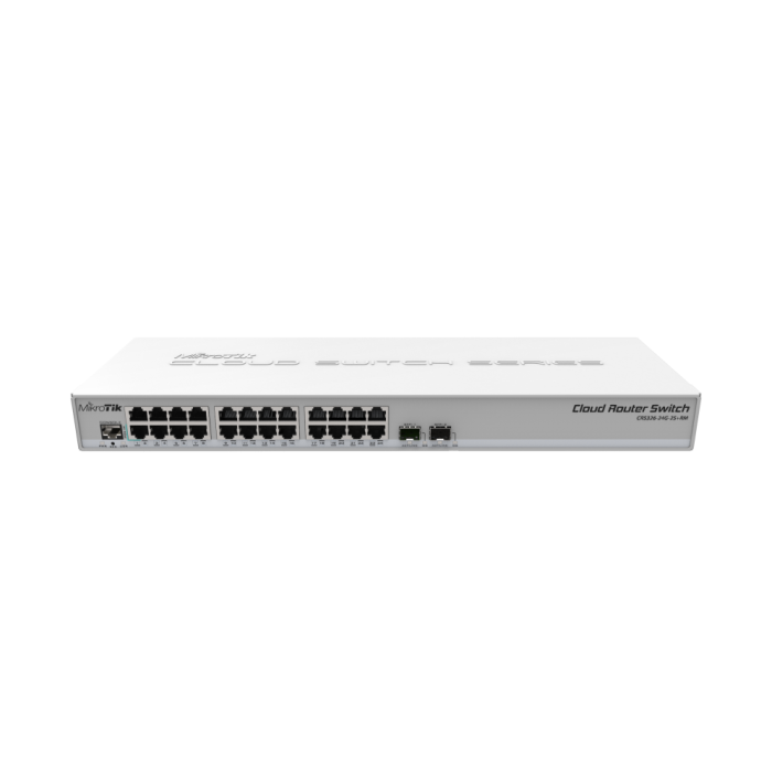 Mikrotik CRS326-24G-2S+RM Switch Gestionado L2, 24 Puertos RJ45 Gigabit Ethernet, 2 Puertos SFP+, Rack Mount Mikrotik CRS326-24G-2S+RM Switch Gestionado L2, 24 Puertos RJ45 Gigabit Ethernet, 2 Puertos SFP+, Rack Mount