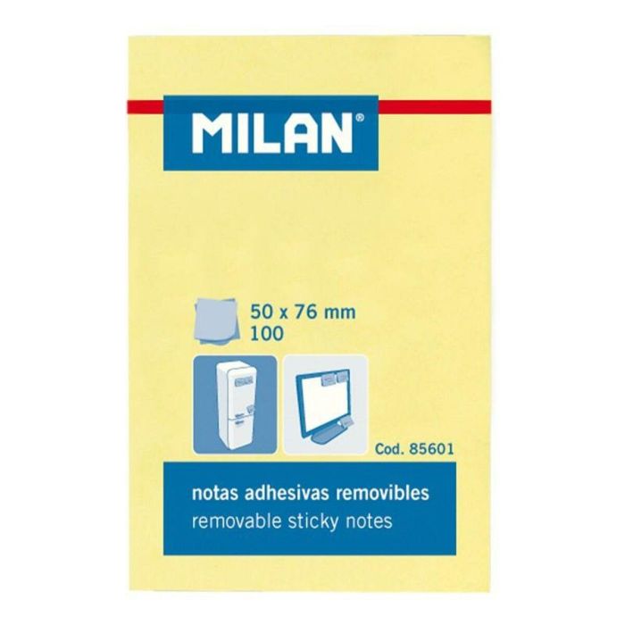 Notas Adhesivas Milan Amarillo 56 x 76 mm (10 Unidades) 1 Notas Adhesivas Milan Amarillo 56 x 76 mm (10 Unidades) 1