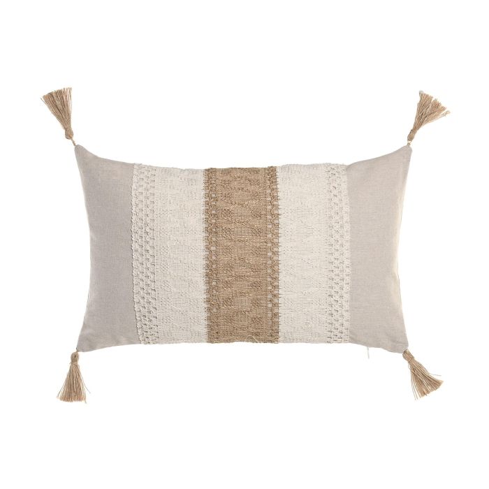 Cojin Boho DKD Home Decor Crudo Natural 50 x 30 cm (2 Unidades) 0 Cojin Boho DKD Home Decor Crudo Natural 50 x 30 cm (2 Unidades) 0