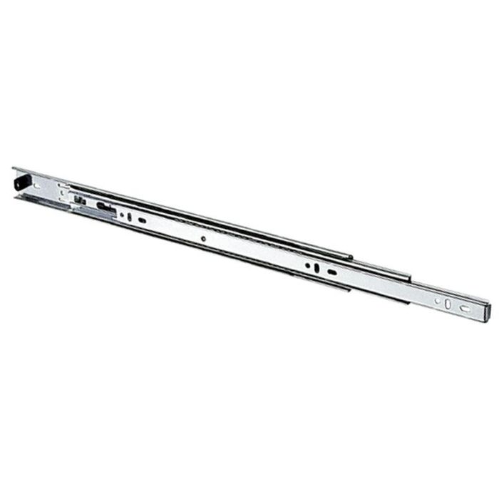 Herrajes ALK Guía de Bolas Siva H35 para Cajón Extracción Total Cierre Amortiguado 35mm Altura 400mm Desmontable Zincado 35kg Carga