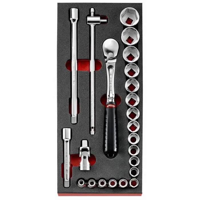 FACOM Módulo de Espuma para Dado Métrico de 6 Puntas de 1/2", Referencia MODM.S1APB S.161B