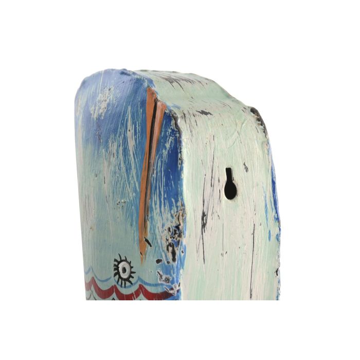 Decoracion Pared Mediterraneo DKD Home Decor Azul Multicolor 14 x 46 x 12 cm Set de 3 (2 Unidades) 3