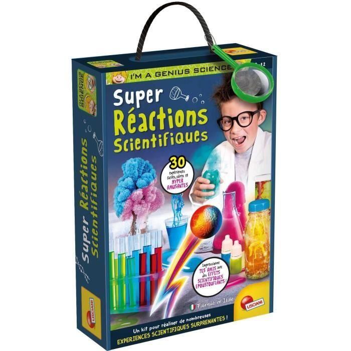 Laboratorio de Super Reacciones - Kit Científico - SOY UN GENIO - 30 Experimentos, Efectos Sorprendentes Laboratorio de Super Reacciones - Kit Científico - SOY UN GENIO - 30 Experimentos, Efectos Sorprendentes