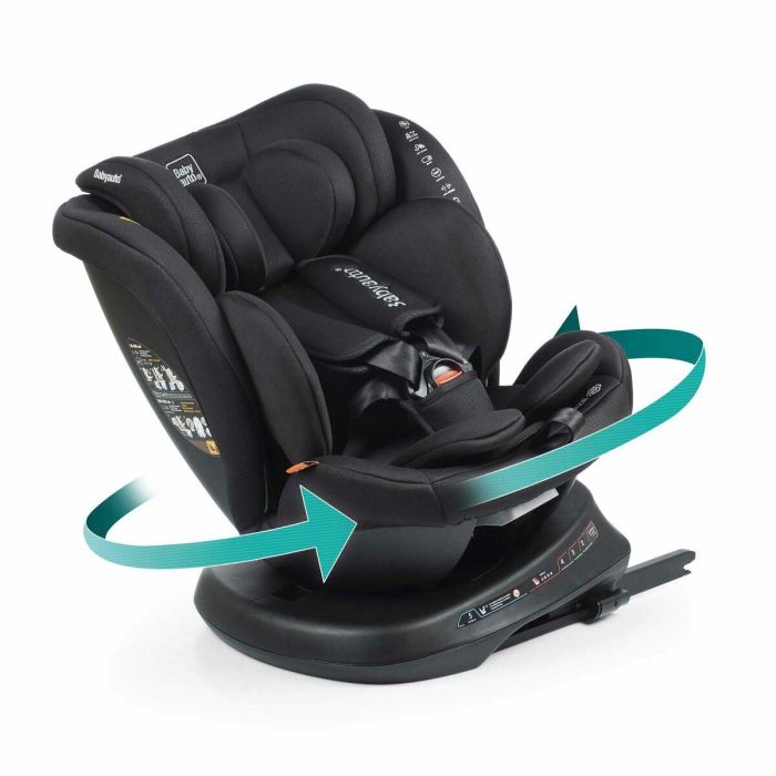 Babyauto BAB8435593703359 Silla de coche Rodia Grupo 0/1/2/3 I-Size Plus Isofix Giratoria Reclinable Reductor Negro 8