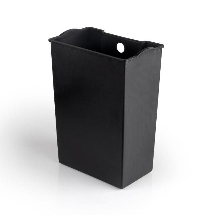 Emuca Contenedor de reciclaje exterior rectangular Recycle, apertura de la tapa con pedal, 1x12litros, Aluminio, Pintado blanco 2