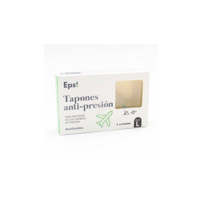 Eps! Tapón Antipresión Talla L, Protección Auditiva Reutilizable, 2 Unidades