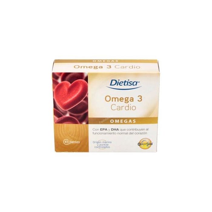 DIETISA Omega 3 Cardio para el Funcionamiento Normal del Corazón, con EPA y DHA - 45 Perlas Qualitysilver