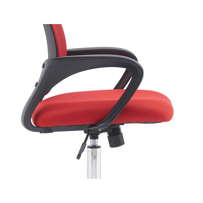 Q-connect Silla de Oficina KC04841 Siena Malla Base Metálica Alt Max 1000 Anc 560 Prof 570 Ruedas Premium Color Negro Rojo 3