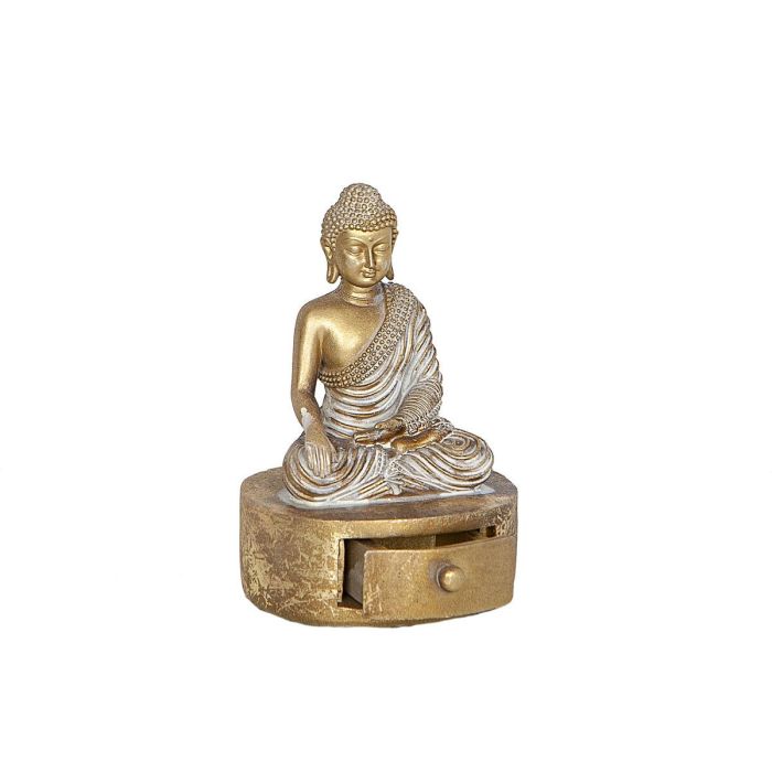 Figura Decorativa Romimex Dorado Buda 11 x 16 x 11 cm 1