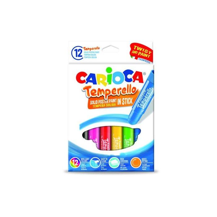Tempera Solida Carioca Temperello Pocket 10Gr. Estuche De 12 Colores