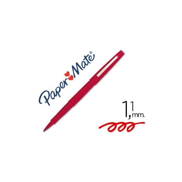 Rotulador Paper Mate Flair Original Punta Fibra Rojo 12 unidades