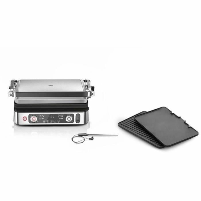 Braun AAAQQ27118 Multi Grill 9 Pro Parrilla Multifunción, 2200W, 3 Posiciones Calentamiento, Negro/Acero Braun AAAQQ27118 Multi Grill 9 Pro Parrilla Multifunción, 2200W, 3 Posiciones Calentamiento, Negro/Acero