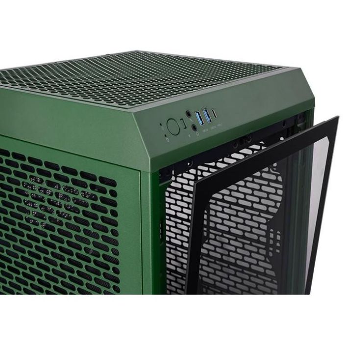Thermaltake The Tower 200 TG Dark Green Mini Tower PC Verde Oscuro Mini-ITX para Gaming con Panel de Vidrio Templado 5