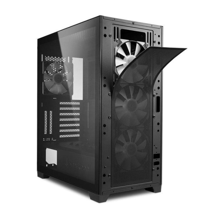 SHARKOON ELITE SHARK TG7M RGB Negro Caja de PC con 4 ventiladores RGB PWM, panel frontal de rejilla, compatible con radiador hasta 360mm y USB Tipo C 2 SHARKOON ELITE SHARK TG7M RGB Negro Caja de PC con 4 ventiladores RGB PWM, panel frontal de rejilla, compatible con radiador hasta 360mm y USB Tipo C 2