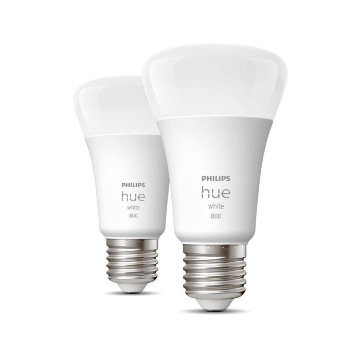 Philips Hue Bombillas LED Inteligentes White E27 - Paquete de 2 compatibles con Bluetooth