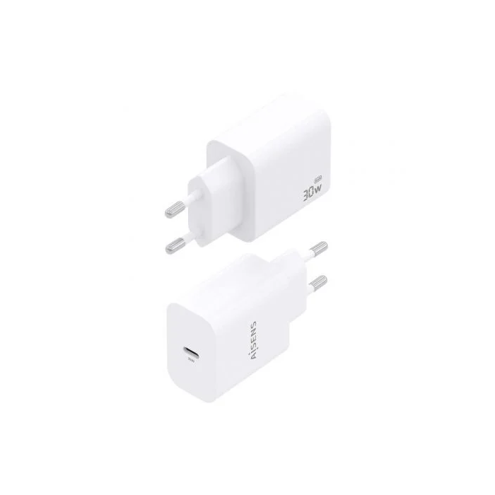 CARGADOR USB PARED AISENS GAN 30W USB-C PD3.0 BLANCO 1