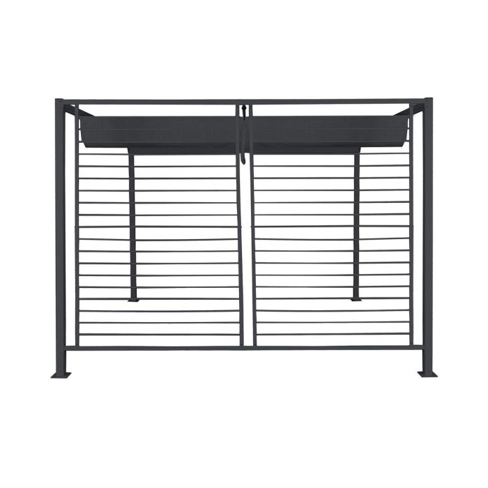 Pérgola DKD Home Decor Gris 300 x 300 x 230 cm Acero 6 Pérgola DKD Home Decor Gris 300 x 300 x 230 cm Acero 6