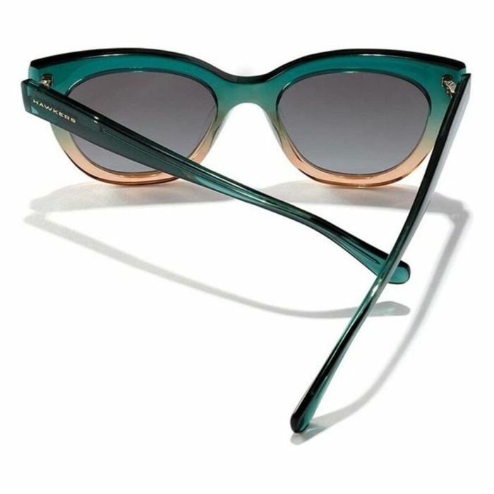 Hawkers #green champagne Gafas de Sol AUDREY para Mujer Estilo Mariposa con Montura Verde TR90 y Cristal Gris No Polarizado 52mm 1