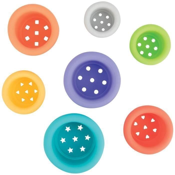 Vasos de baño apilables - NUBY - Silicona - 5 colores - 5 formas 2