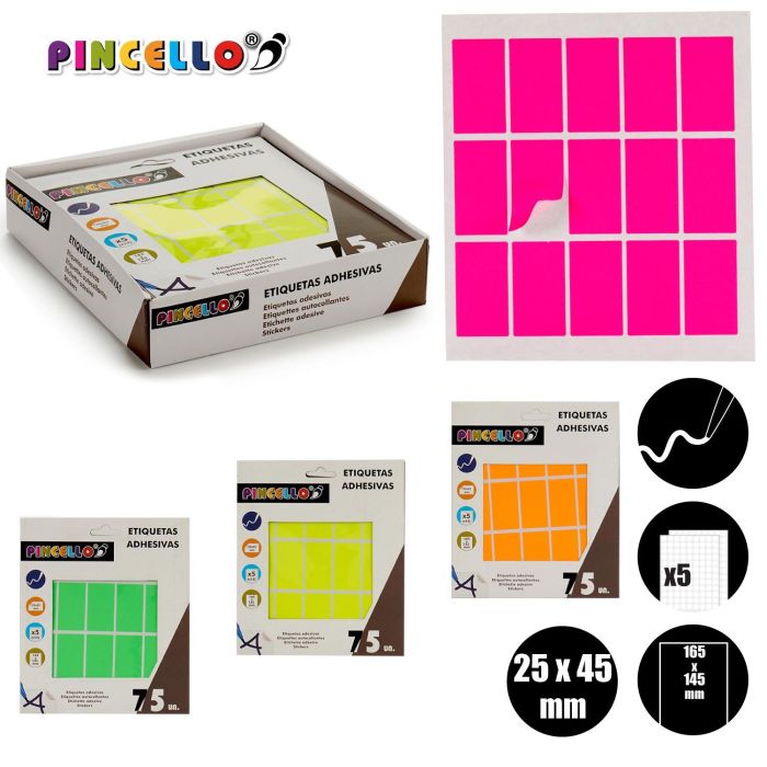 Etiquetas Adhesivas 25X45Mm Rect Surtidos 5Pag Pincello (120 Unidades) 3 Etiquetas Adhesivas 25X45Mm Rect Surtidos 5Pag Pincello (120 Unidades) 3