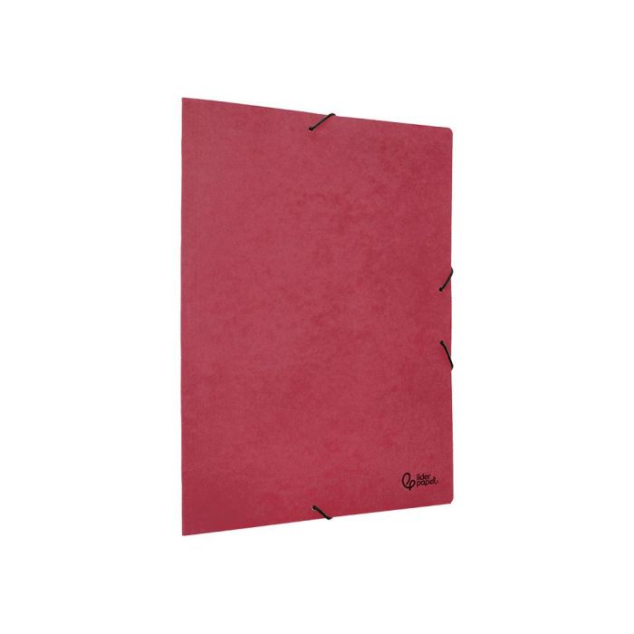 Carpeta Liderpapel Gomas A3 3 Solapas Carton Prespan Roja 3