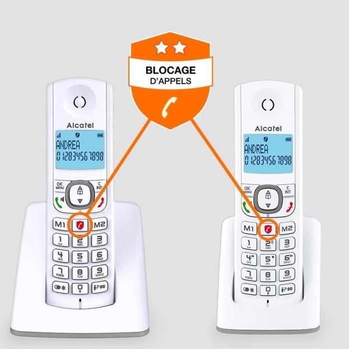 Alcatel F530 Teléfono Inalámbrico Doble Manos Libres Azul Agenda 50 Contactos 8h Hablar 100h Espera 3