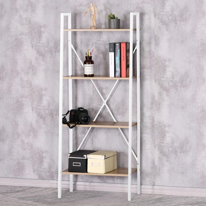 Home Deco Factory Estantería Loka 60x32,5x148 cm 4 baldas madera contrachapada y metal Essentiel 1 Home Deco Factory Estantería Loka 60x32,5x148 cm 4 baldas madera contrachapada y metal Essentiel 1