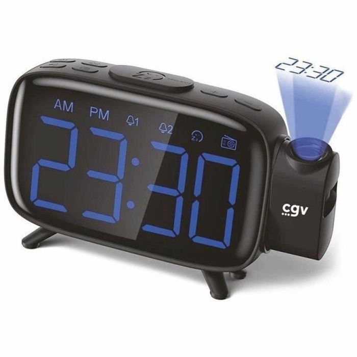 CGV CR-P10 Radio Despertador con Proyección de Hora en Techo, Doble Alarma, Radio FM, Display LED, Botones Grandes, Fácil de Usar 0 CGV CR-P10 Radio Despertador con Proyección de Hora en Techo, Doble Alarma, Radio FM, Display LED, Botones Grandes, Fácil de Usar 0