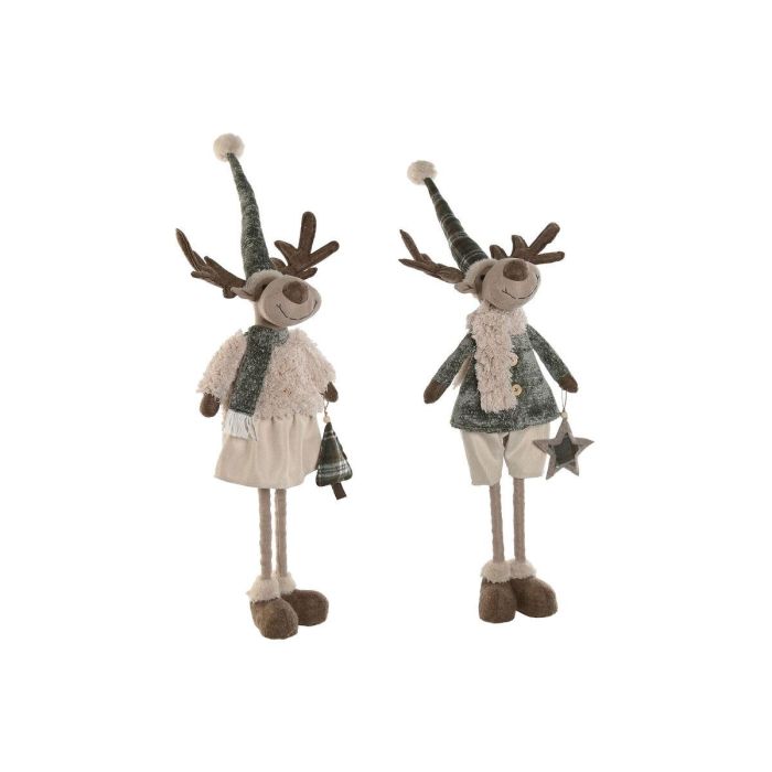 Adorno Navideño Home ESPRIT Verde Beige Reno 29 x 16 x 60 cm (2 Unidades) 5 Adorno Navideño Home ESPRIT Verde Beige Reno 29 x 16 x 60 cm (2 Unidades) 5