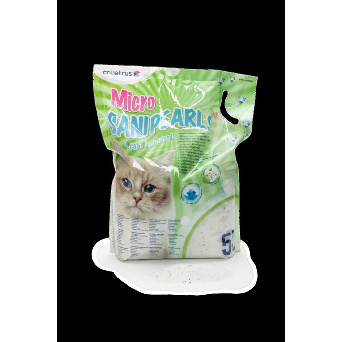 Covetrus Arena Para Gato De Micro Silice Verde Sanipearl 5 L - Ultra-absorbente, Antibacteriano, Biodegradable
