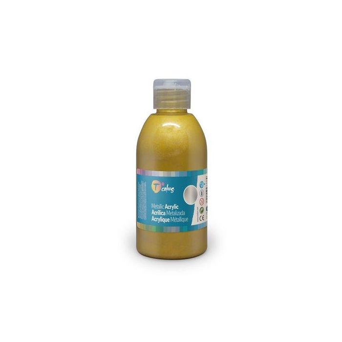 Pintura Acrilica Tcolors 250 Ml (Botella) Oro