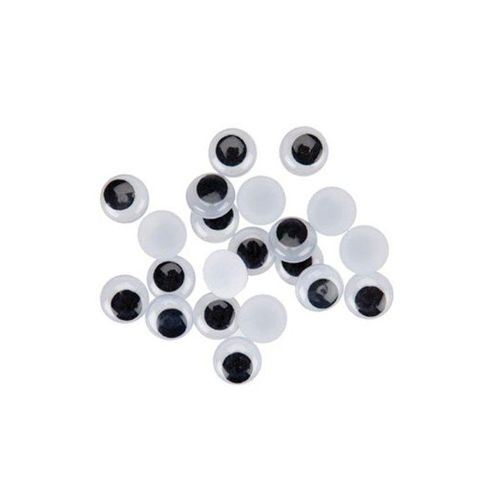 Ojos Moviles Smart Ovalados 14 Mm. Negro Pack De 30