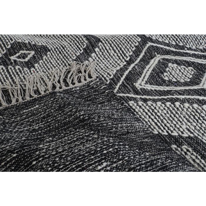 Alfombra Boho DKD Home Decor Negro Blanco 180 x 1 x 120 cm 4 Alfombra Boho DKD Home Decor Negro Blanco 180 x 1 x 120 cm 4