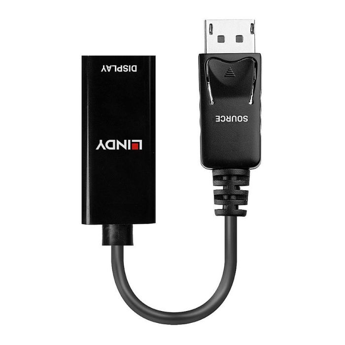 Lindy Conversor de DisplayPort 1.2 a HDMI 1.4, Soporta 4K@30Hz, Ideal para PC, Laptop y Monitor HDMI 1