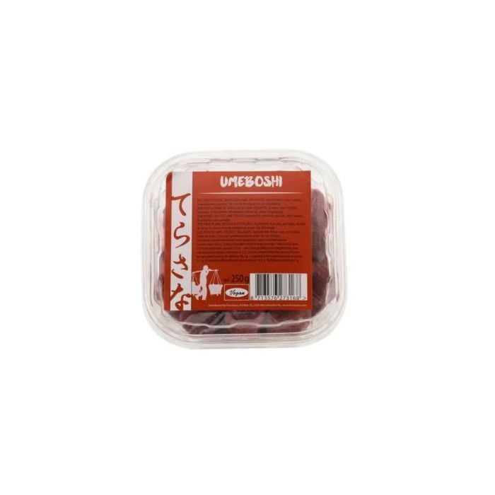 TERRASANA Umeboshi Natural 250g Vegano - Frutas japonesas encurtidas con sal marina y hojas de shiso