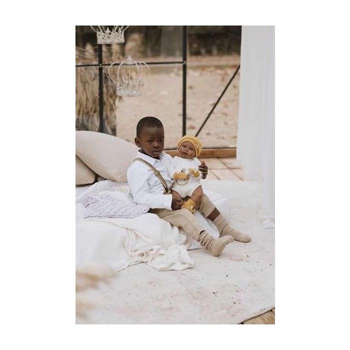 Muñeca reborn arias 45 cm rafael c/saco portabebe 3