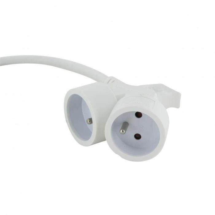 Chacon CHA5411478667193 Prolongador Eléctrico Doble Cabezal HO5VVF 3G1.5, 5 Metros, Blanco 2 Chacon CHA5411478667193 Prolongador Eléctrico Doble Cabezal HO5VVF 3G1.5, 5 Metros, Blanco 2