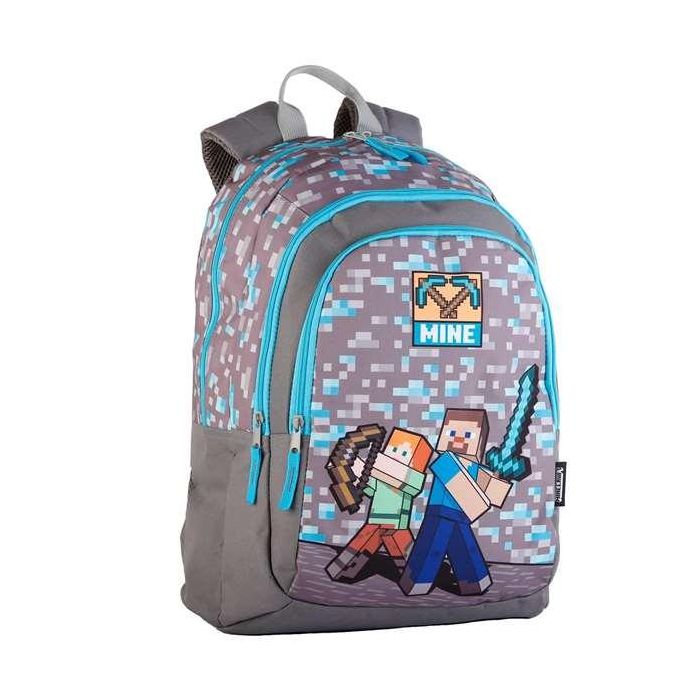 Mochila primaria minecraft warriors adaptable a carro 44x30x20 cm 1 Mochila primaria minecraft warriors adaptable a carro 44x30x20 cm 1