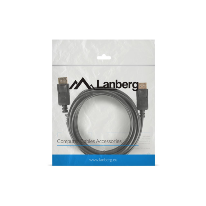 Lanberg CA-DPDP-10CC-0030-BK Cable DisplayPort 3m Negro Lanberg CA-DPDP-10CC-0030-BK Cable DisplayPort 3m Negro
