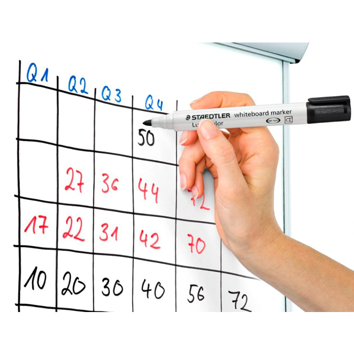 Staedtler Lumocolor 351-9 Rotulador Pizarra-Blanca Punta Redonda Negro (Set de 10) (Set de 10) 4