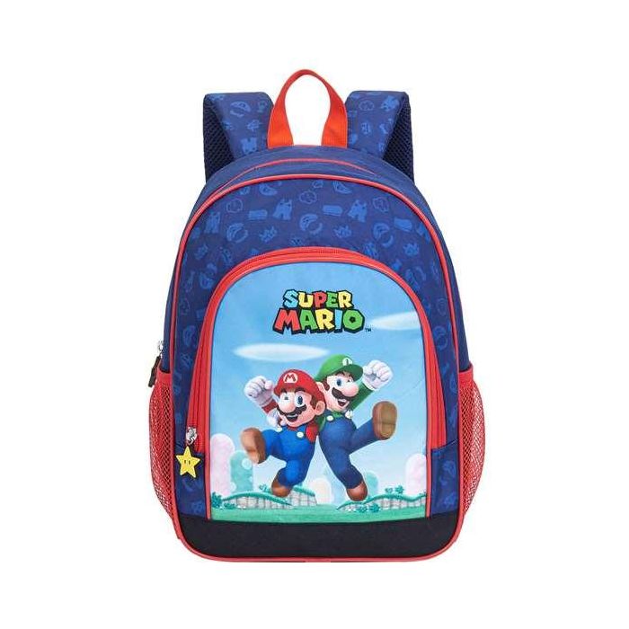 Toybags Mochila Super Mario con 2 bolsillos laterales, interior forrado y personalizado, Textil 32x25.5x11 cm para 7+ años Toybags Mochila Super Mario con 2 bolsillos laterales, interior forrado y personalizado, Textil 32x25.5x11 cm para 7+ años