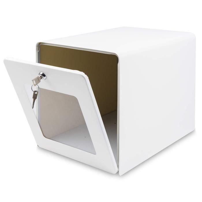 BURG WACHTER Buzón costero de acero galvanizado - Puerta trasera de cristal - Blanco 3 BURG WACHTER Buzón costero de acero galvanizado - Puerta trasera de cristal - Blanco 3