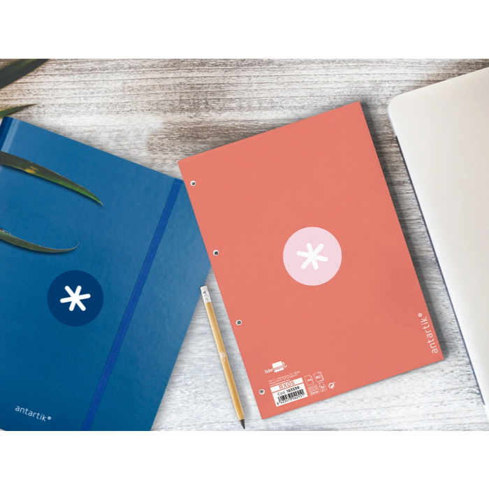 Antartik Recambio A4 80 Hojas 90gr Cuadro 5 mm 4 Taladros 1 Banda Marco Color Rosa 7