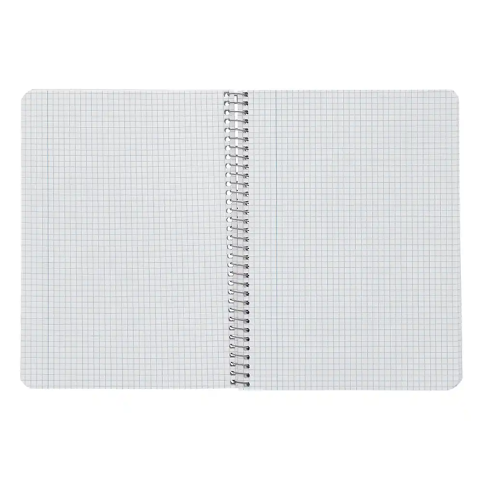 Liderpapel Cuaderno espiral A5 tapa dura 80h 90gr cuadro 4mm con margen color violeta 6