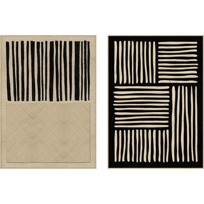 DKD Home Decor Cuadro Decorativo Mural Urban Beige y Negro con Marco PS y Lienzo, 143x103x4.5 cm (Alto x Ancho x Profundo), Pack de 2 Unidades DKD Home Decor Cuadro Decorativo Mural Urban Beige y Negro con Marco PS y Lienzo, 143x103x4.5 cm (Alto x Ancho x Profundo), Pack de 2 Unidades